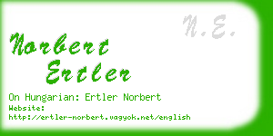 norbert ertler business card